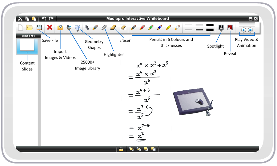 Built-in Interactive Whiteboard